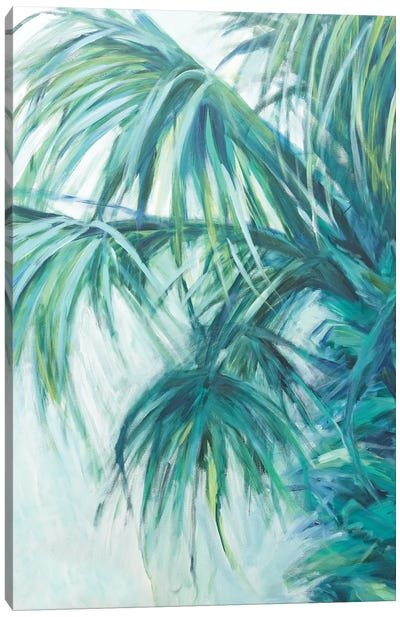 Blue Palmetto Canvas Art Print - Suzanne Wilkins