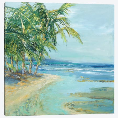 Blue Coastal Lagoon Canvas Print #SMW9} by Suzanne Wilkins Art Print