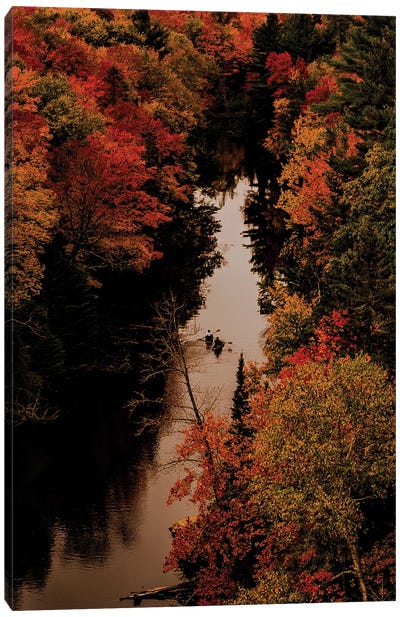 Autumn Kayaking Canvas Art Print