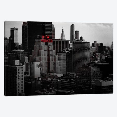 New Yorker Red Canvas Print #SMX115} by Sean Marier Canvas Art