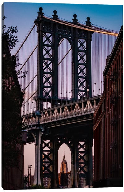 Under The Bridge, NYC Canvas Art Print - Brooklyn Bridge