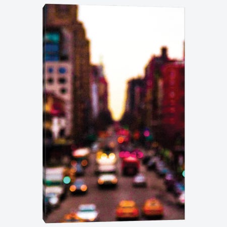 Two Taxis, NYC Canvas Print #SMX118} by Sean Marier Canvas Art Print