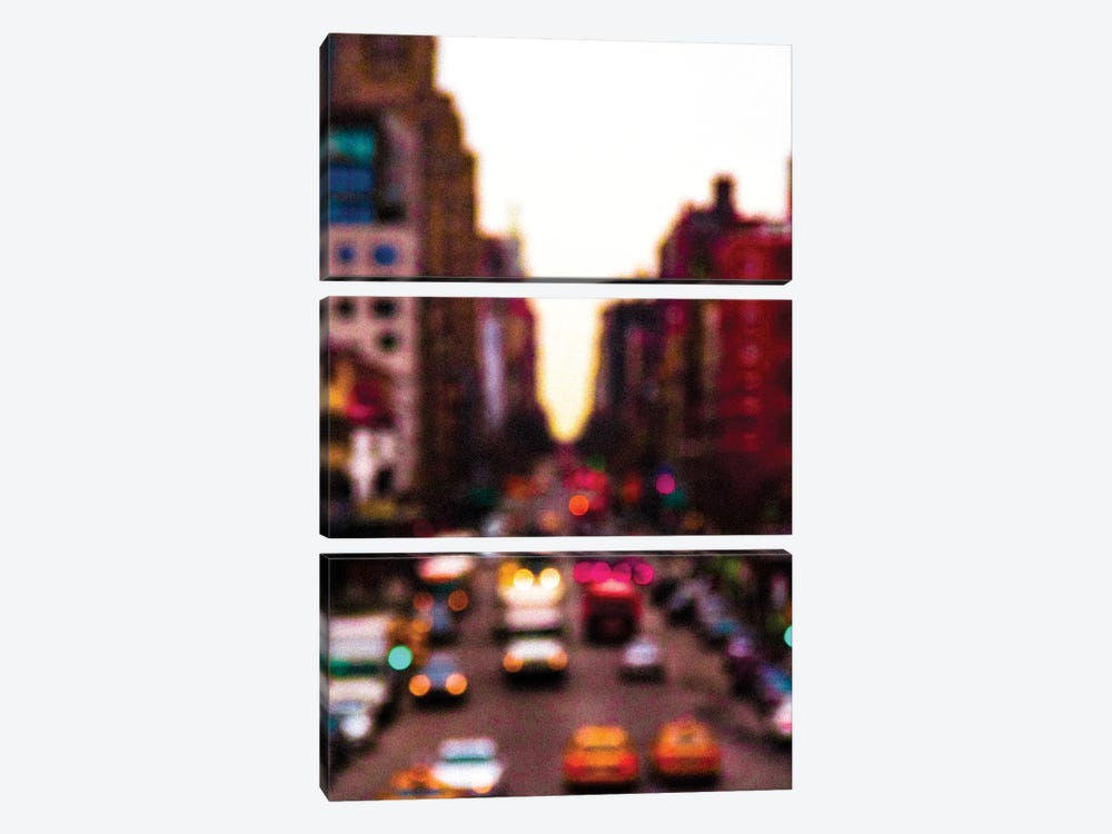 Two Taxis, NYC by Sean Marier 3-piece Canvas Art Print