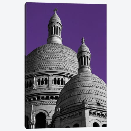 Sacre Coeur Purple, Paris Canvas Print #SMX122} by Sean Marier Canvas Wall Art