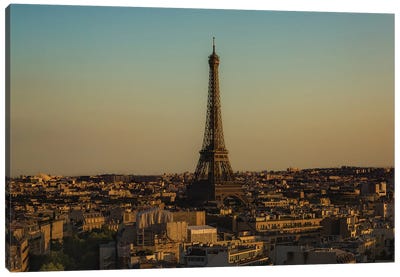 Eiffel Tower At Dusk Canvas Art Print - Sean Marier