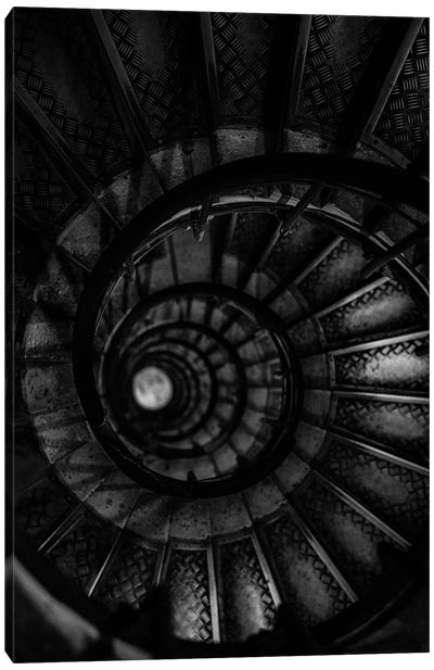 Spiral Staircase, Arc De Triomphe, Paris Canvas Art Print - Stairs & Staircases