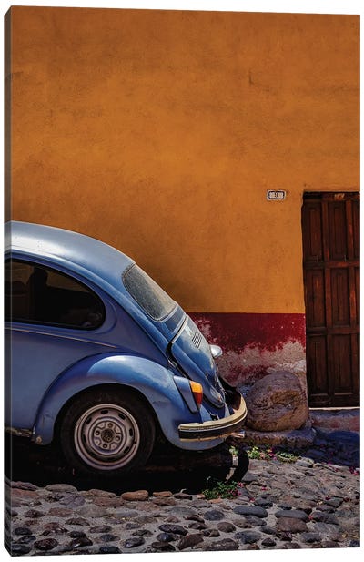 Cobblestone Blue Canvas Art Print - Volkswagen