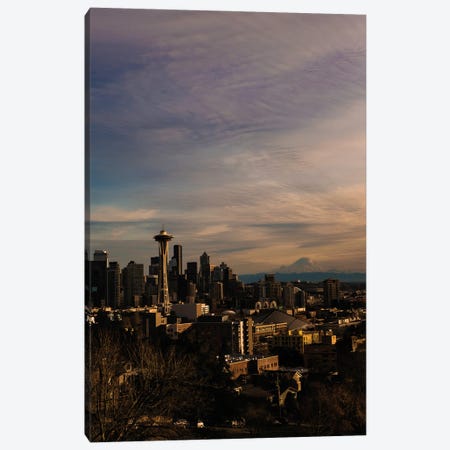 Seattle Skyline Canvas Print #SMX163} by Sean Marier Canvas Art