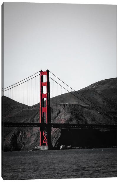 Golden Gate Red, San Francisco Canvas Art Print - Golden Gate Bridge