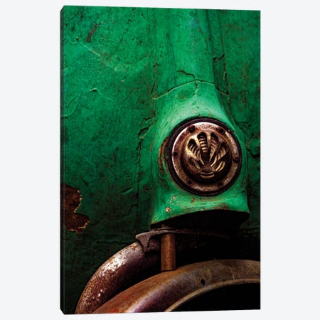 Vintage Scooter, Green Canvas Print #SMX183} by Sean Marier Canvas Artwork