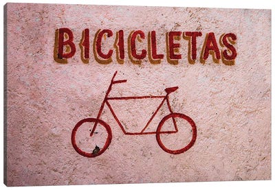 Bicicletas Horizontal Canvas Art Print - Signs