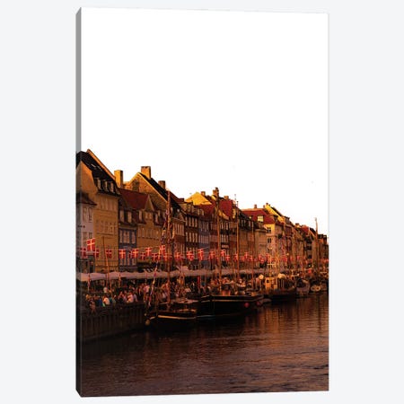 Nyhavn Sunset, Copenhagen Canvas Print #SMX28} by Sean Marier Canvas Art