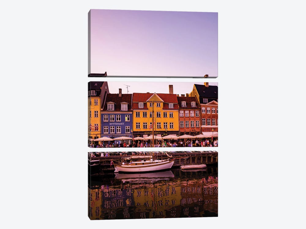 Nyhavn Reflection, Copenhagen by Sean Marier 3-piece Canvas Art Print