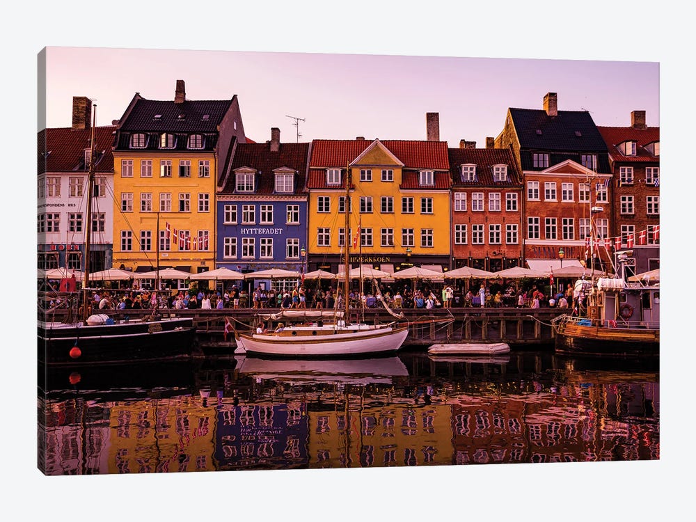 Reflection On Nyhavn, Copenhagen by Sean Marier 1-piece Canvas Artwork