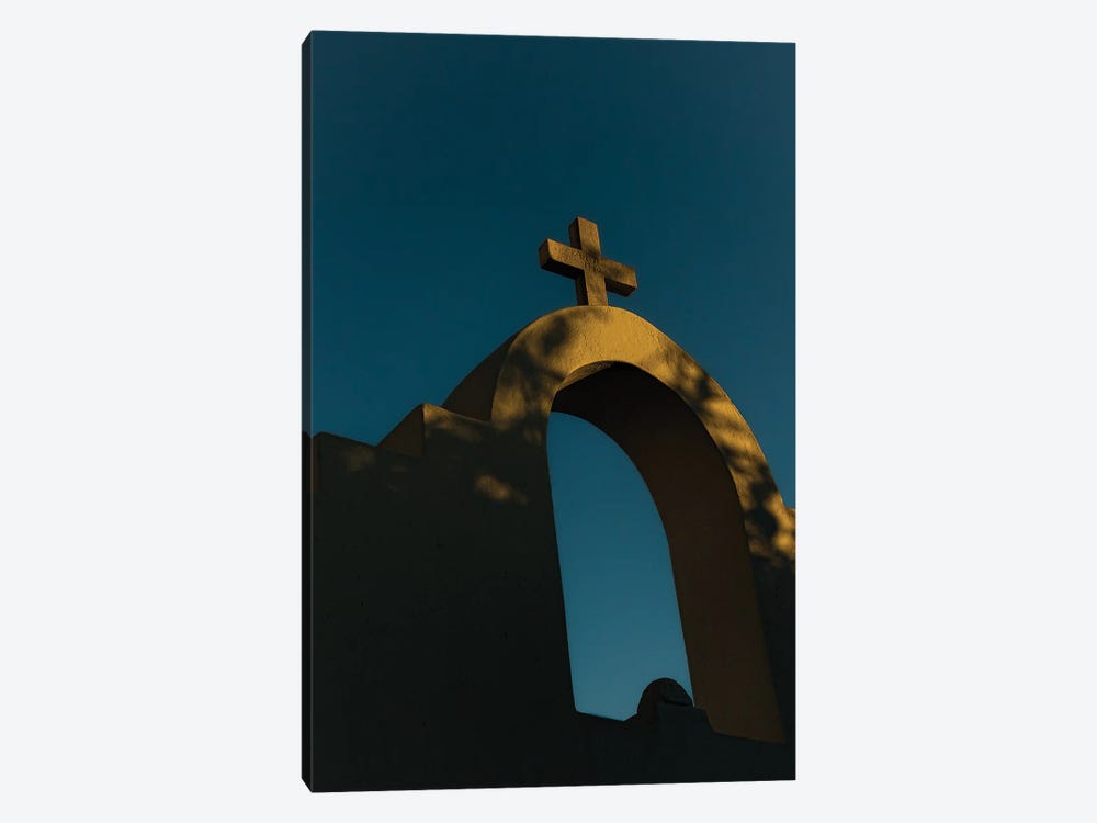 Sunset Cross, Greece (Vertical) by Sean Marier 1-piece Canvas Art