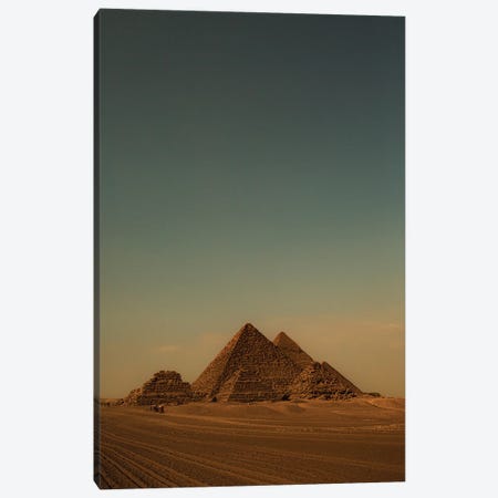 Pyramids At Giza I Canvas Print #SMX369} by Sean Marier Canvas Art