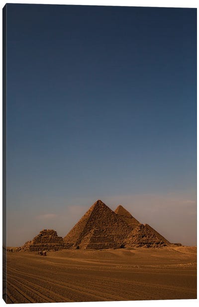Pyramids At Giza II Canvas Art Print - Pyramid Art