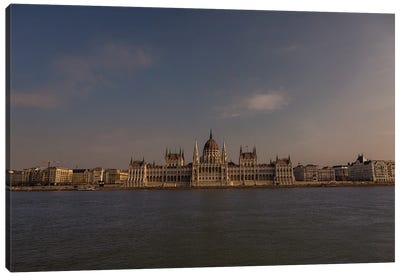 Hungarian Parliament On The Danube, Budapest Canvas Art Print - Hungary Art