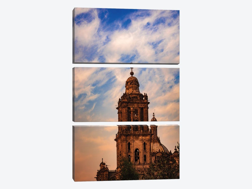 Zocalo Sunset, Mexico City by Sean Marier 3-piece Canvas Print