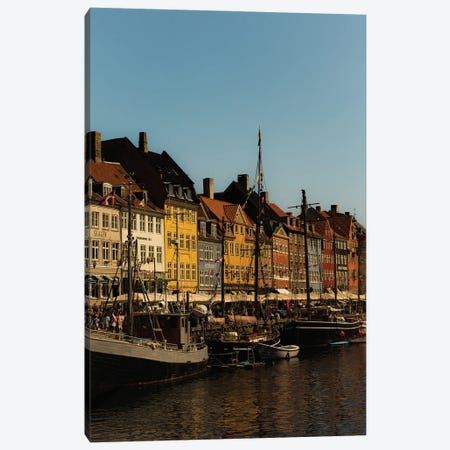 Nyhavn In The Afternoon, Copenhagen Canvas Print #SMX40} by Sean Marier Canvas Art