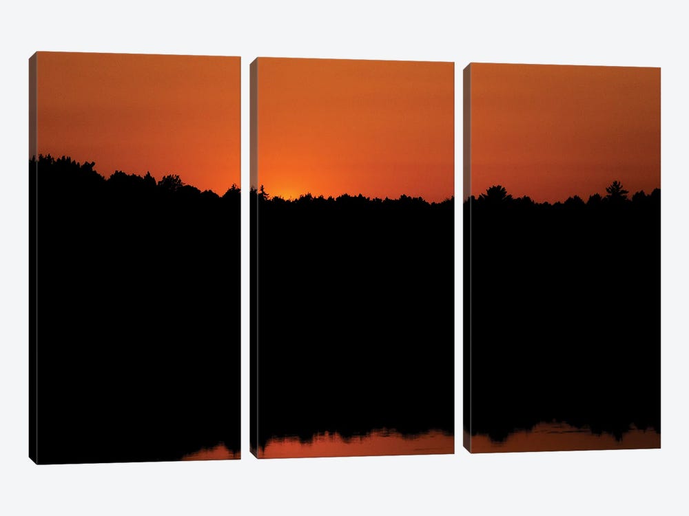 Waterfront Sunset by Sean Marier 3-piece Canvas Art Print