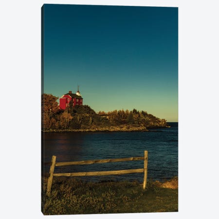 The Red Lighthouse Canvas Print #SMX437} by Sean Marier Canvas Print