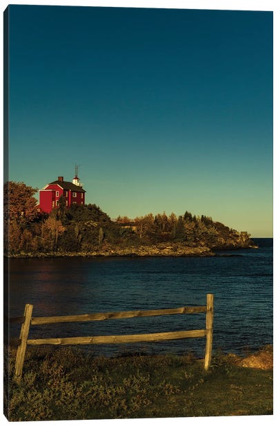 The Red Lighthouse Canvas Art Print - Sean Marier