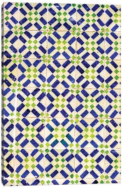 Lime And Blue, Lisbon Canvas Art Print - Sean Marier