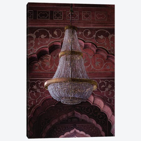 Chandelier, Jama Masjid (The Great Mosque In Delhi, India) Canvas Print #SMX452} by Sean Marier Canvas Wall Art