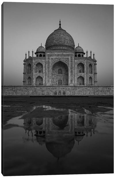 Taj Mahal Reflection (Agra, India) Canvas Art Print - India Art