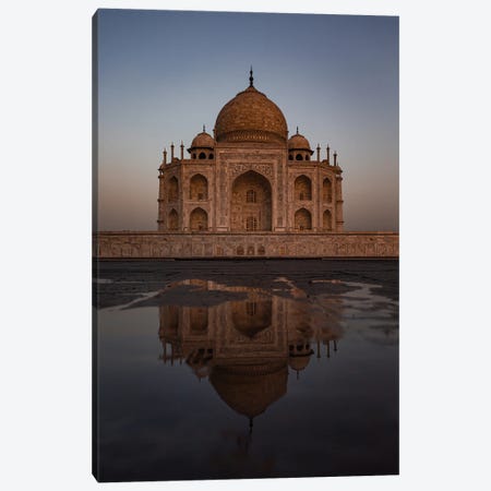 Reflection, The Taj Mahal (Agra, India) Canvas Print #SMX468} by Sean Marier Art Print