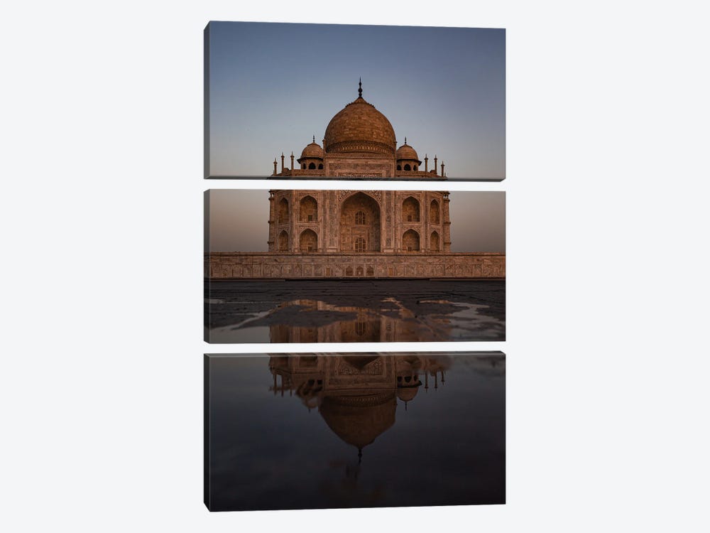 Reflection, The Taj Mahal (Agra, India) by Sean Marier 3-piece Canvas Wall Art