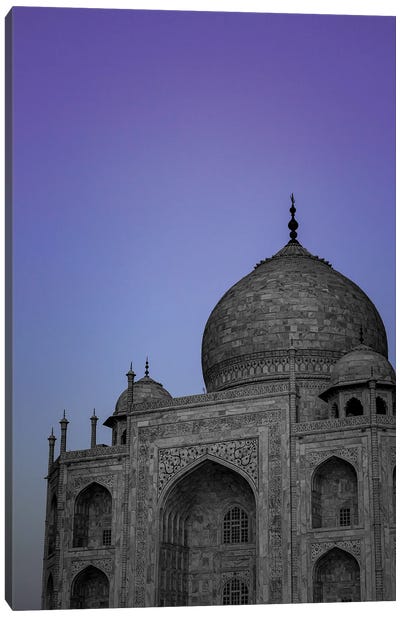Taj Mahal Purple (Agra, India) Canvas Art Print - India Art