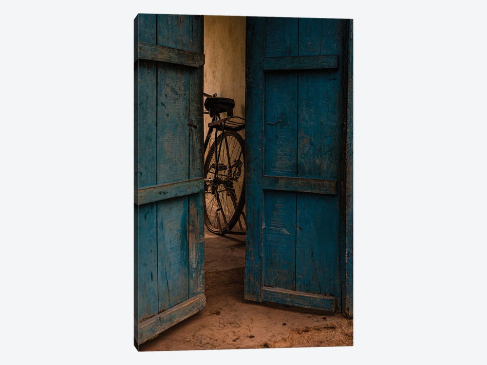 Behind Blue Doors (Alipura, India) by Sean Marier 1-piece Canvas Art Print
