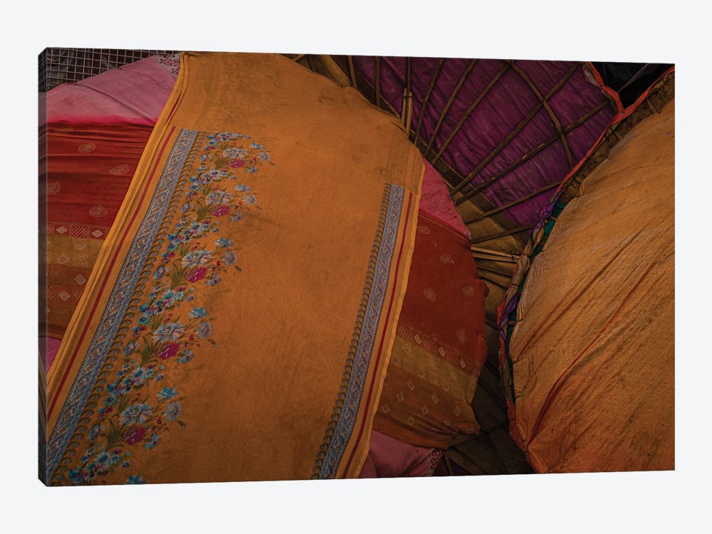 Covered Umbrellas, Varanasi (India) by Sean Marier 1-piece Canvas Print