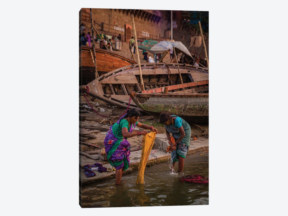 Ganges Laundry (Varanasi, India) by Sean Marier 1-piece Art Print