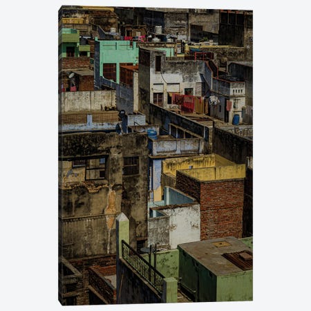 Varanasi Rooftops (India) Canvas Print #SMX495} by Sean Marier Canvas Print