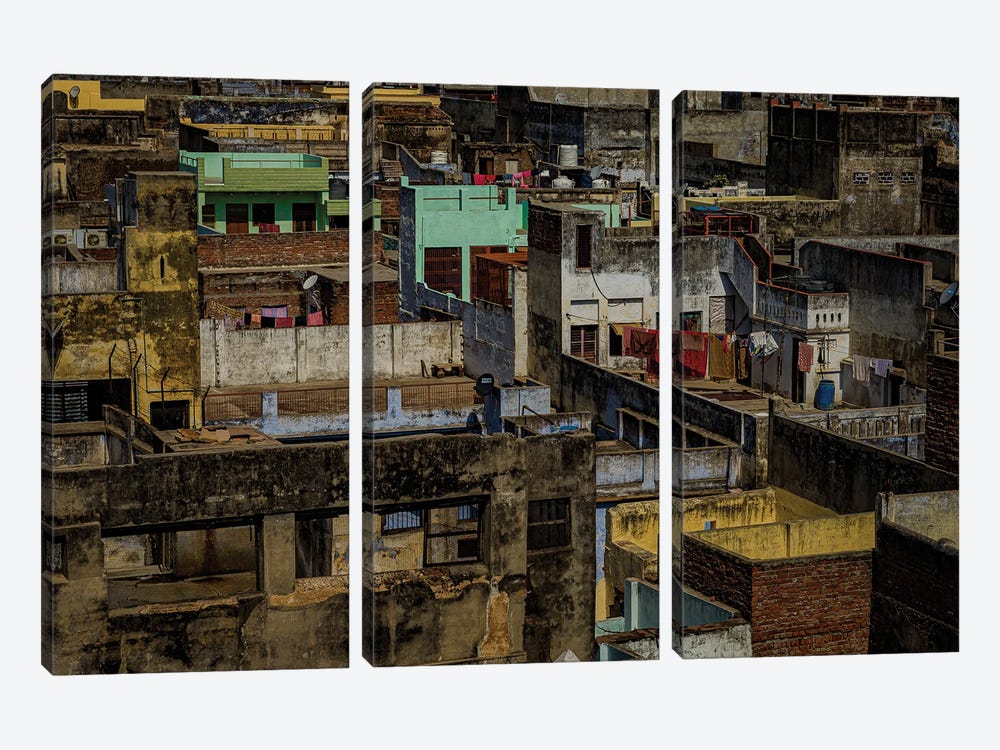 Rooftops Over Varanasi (India) by Sean Marier 3-piece Art Print
