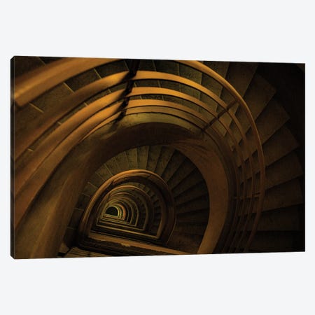 Spiral Staircase (Cairo) Canvas Print #SMX505} by Sean Marier Canvas Print