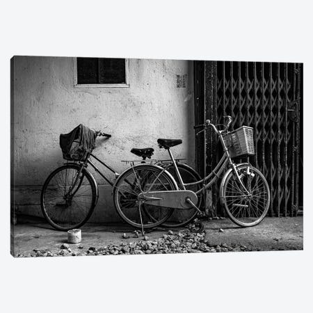 Two Bikes, Hanoi Canvas Print #SMX50} by Sean Marier Canvas Art Print