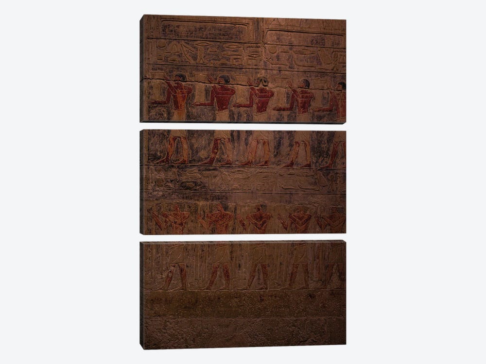 Djoser Hieroglyphics, Egypt by Sean Marier 3-piece Canvas Wall Art