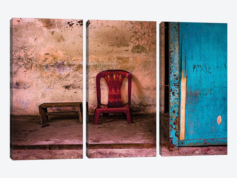 Little Red Chair, Hanoi by Sean Marier 3-piece Canvas Art