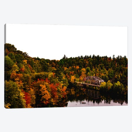Old County Road 510 Bridge, Autumn (Marquette County, Michigan) Canvas Print #SMX550} by Sean Marier Art Print