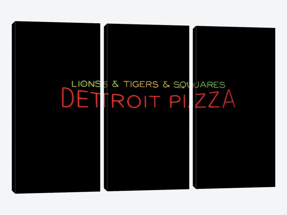 Detroit Pizza (NYC) by Sean Marier 3-piece Canvas Print