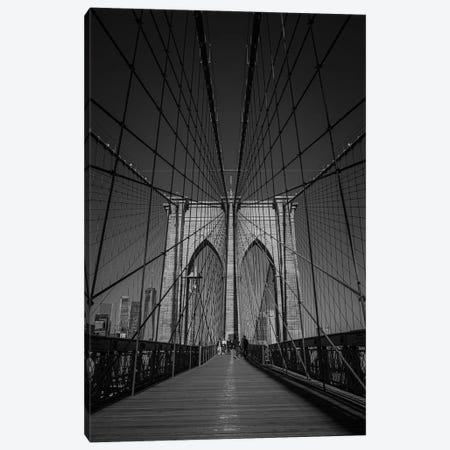 Brooklyn Bridge, Morning Walk (NYC) Canvas Print #SMX586} by Sean Marier Art Print