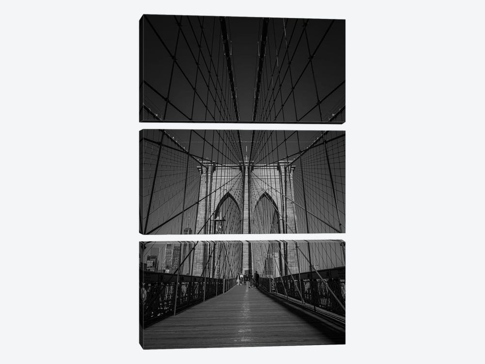 Brooklyn Bridge, Morning Walk (NYC) by Sean Marier 3-piece Canvas Art Print