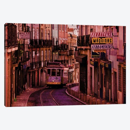 Lisbon Tram Canvas Print #SMX69} by Sean Marier Canvas Art