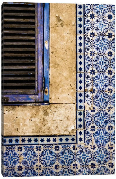 Lisbon Blue Canvas Art Print - Window Art