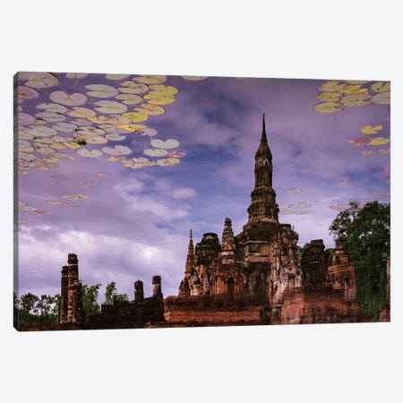 Temple Reflection Canvas Print #SMX8} by Sean Marier Canvas Art