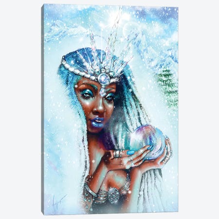 Winter Goddess Canvas Print #SMY25} by Sheeba Maya Canvas Artwork